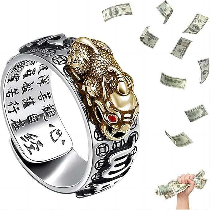 Hazte millonario con el Anillo Feng Shui con forma de Pixiu