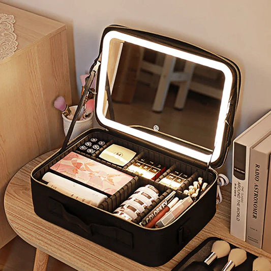 Estuche Cosmetiquera Maquillaje Espejo