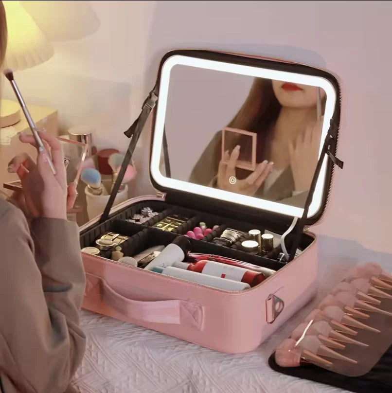 Estuche Cosmetiquera Maquillaje Espejo