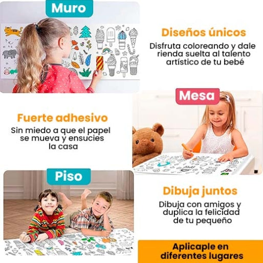 ROLLO PARA COLOREAR DE 3 METROS