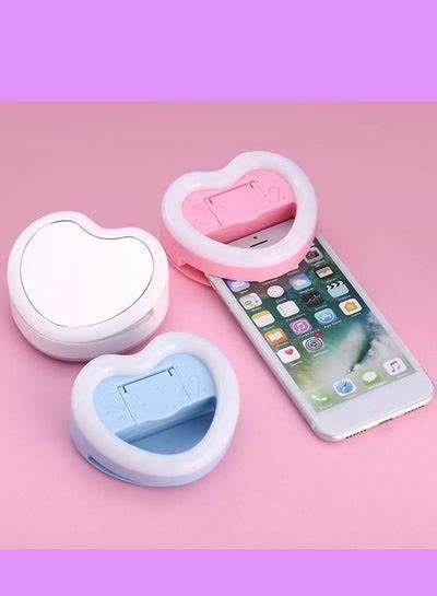 Aro de luz led para celular diseño corazón