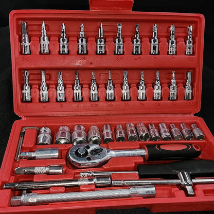 aja de Herramientas 46 Piezas — Kit Completo para Casa y Carro