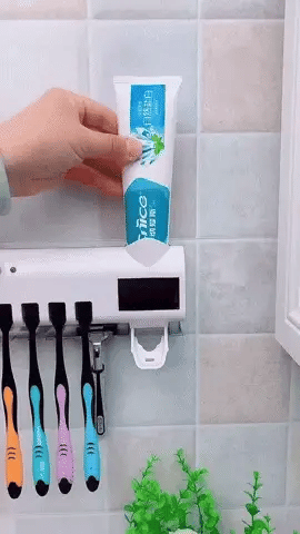 Esterilizador UV para Cepillos con Dispensador de Crema – Higiene Total 🦷